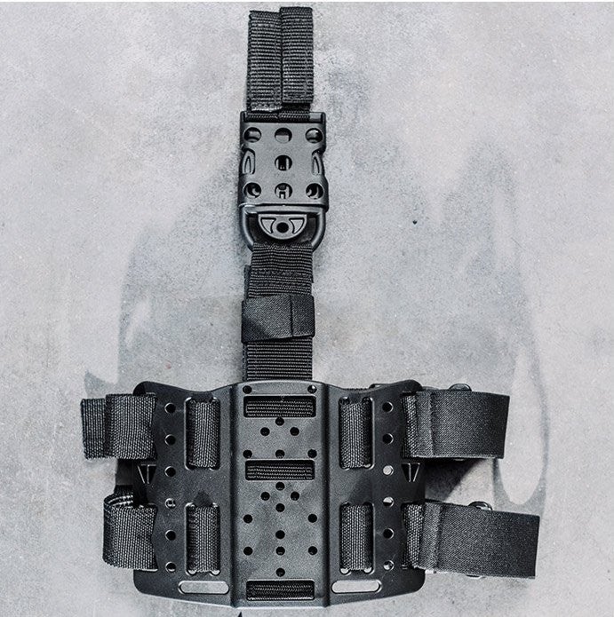 thumbnail image 2 of Pro-Tech Black Nylon Tactical Thigh Holster – Fits Glock, S&W, Ruger, Sig (4.5”-5” Barrel) 2 of 6